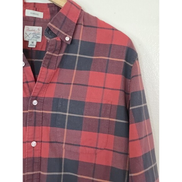 J Crew Broken-In Oxford Shirt Tartan  Mens Medium Classic Fit Plaid Button Down - Picture 3 of 11